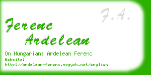 ferenc ardelean business card